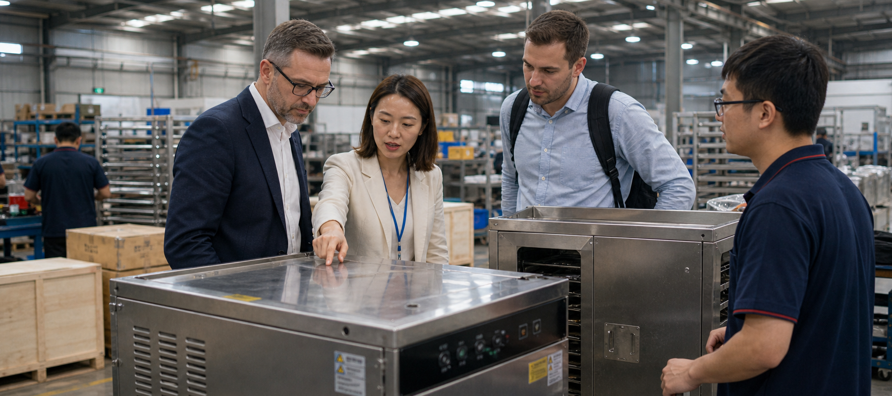 Australian customers came to the factory to purchase food dehydrators.