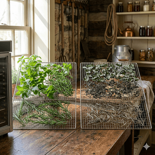 Comparison of Herbs Dried Using a Dehydrator