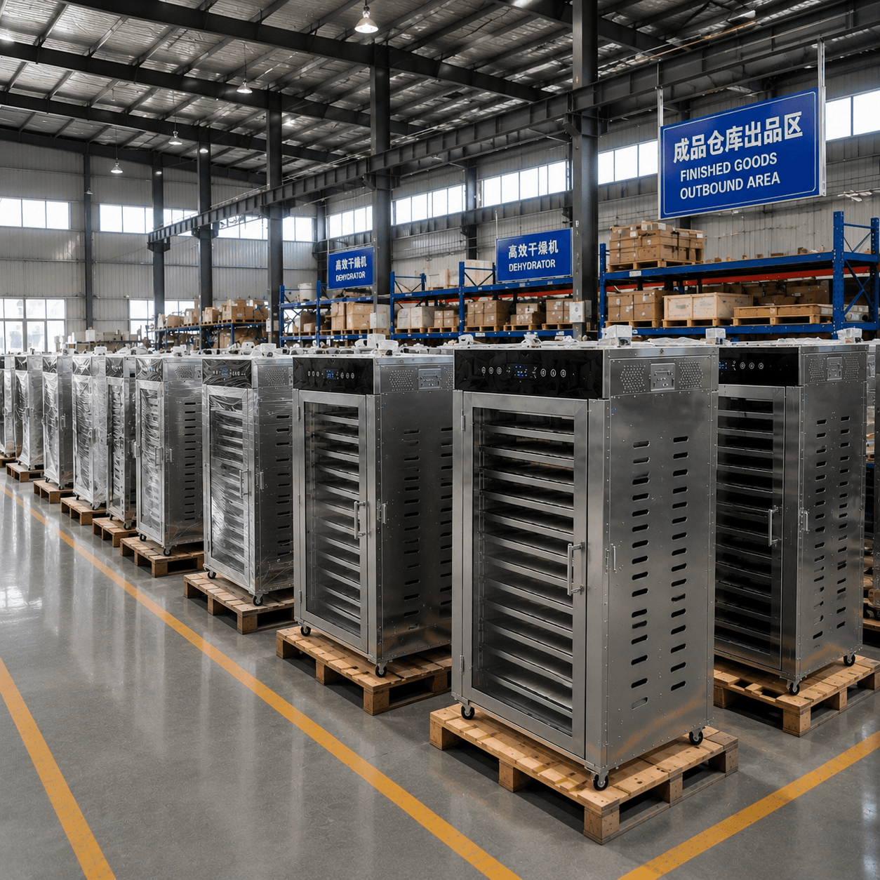 Food Dehydrator Factory — Finished Goods Warehouse